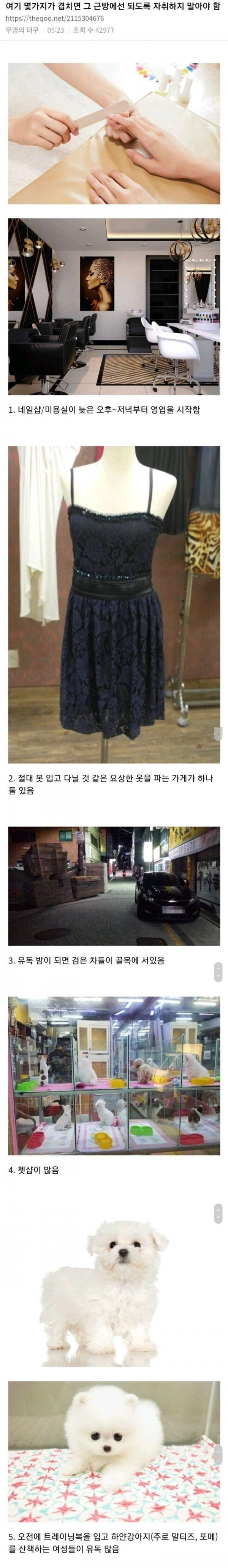 자취하면 안되는 동네